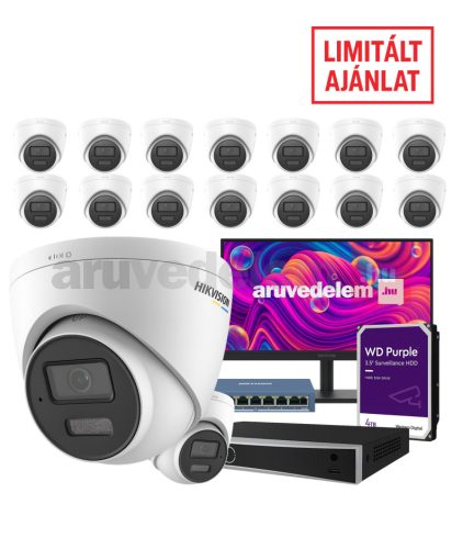 HikVision 16 kamerás 4 Mpx IP kamera rendszer csomag