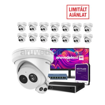 HikVision 16 kamerás 4 Mpx SMART IP kamera rendszer csomag