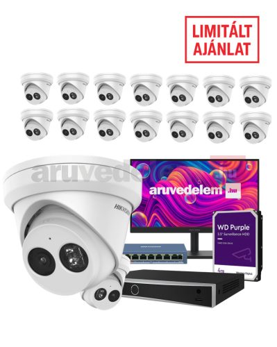 HikVision 16 kamerás 4 Mpx SMART IP kamera rendszer csomag