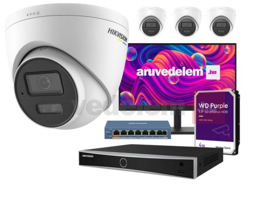 HikVision 4 kamerás 4 Mpx IP kamera rendszer csomag