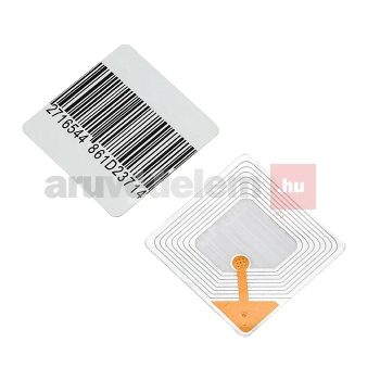   Áruvédelmi papír címke 8.2 MHz RF 40x40mm VONALKÓDOS (1000db/tekercs)